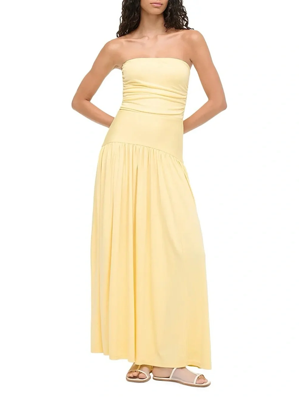 staud yellow maxi dress STAUD | Dresses | Staud Strapless Yellow Maxi Gown